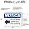 Signmission Please Ring Door Bell For Service Sign With Symbol, 24 in W x Rectangle, Vinyl Decal OS-2PACK-NS-D-1824-L-17580 - alternate 4